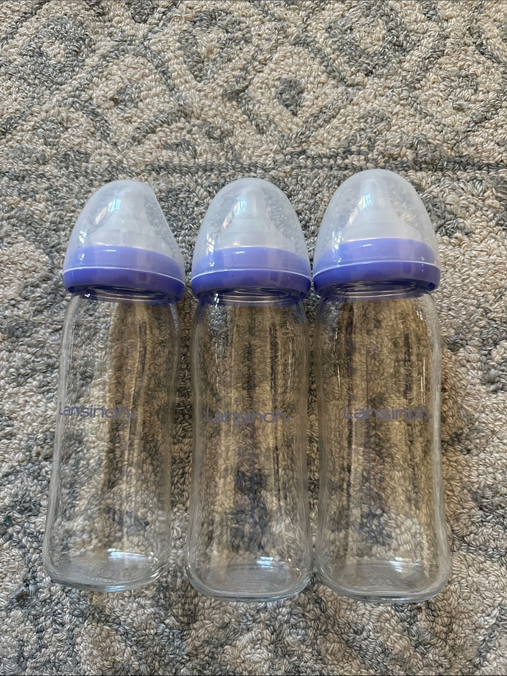 Lansinoh Natural wave Glass bottles set of 3